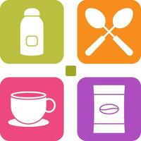 syrup and spoon Icon vector