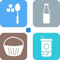 sugar and Milk bottle Icon vector