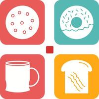 cookie and doughnut Icon vector