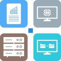 datos archivos y clima global icono vector