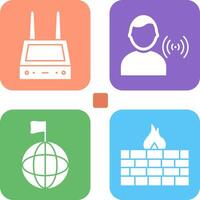 router and signal Icon vector