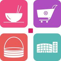 food and cancel order Icon vector