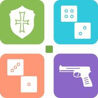 Dice and Shield Icon vector