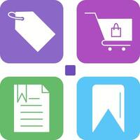 tag and cart Icon vector