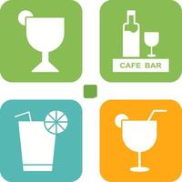 drinks cafe and sherry Icon vector