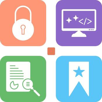 Closed Access and Clean Code Icon vector