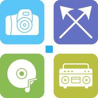 Camera and Arrows Icon vector