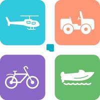 Helicopter and Safari Icon vector