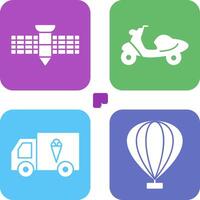 Scooter and Satellite Icon vector
