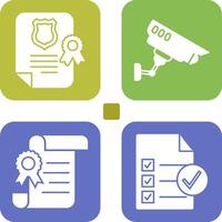 Document and Cctv Icon vector