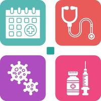 Calender and healthcare Icon vector