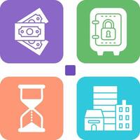 Money and Safe Box Icon vector