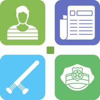 Prisioner and Newespaper Icon vector