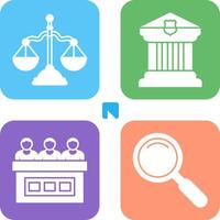 Balance and Courthouse Icon vector