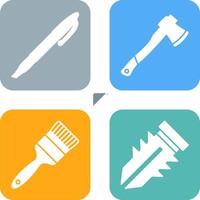 Marker and Axe Icon vector