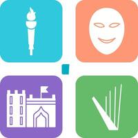 Museum Torch and Ancient Icon vector