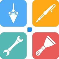 Plumb Bob and Soldering Icon vector