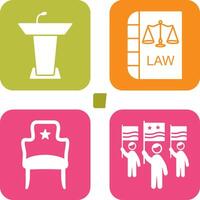 Podium and Law Icon vector