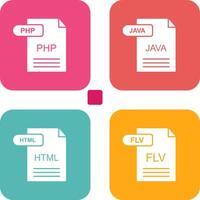 PHP and Java Icon vector