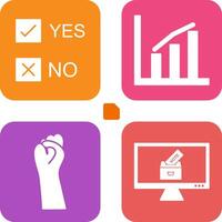 Yes No Option and Statistics Icon vector