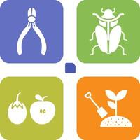 Cutter and Insect Icon vector