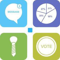 Message Bubbles and Pie Chart Icon vector