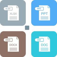 XLSX and PPT Icon vector