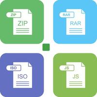 ZIP and RAR Icon vector