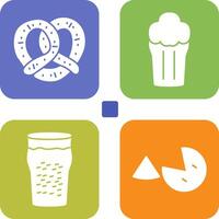 Pretzel and Pint of Beer Icon vector