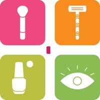 Brush and Razor Icon vector