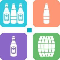 cerveza botellas y alcohol icono vector