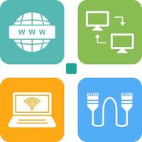 Sharing Systems and World Wide Icon vector