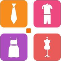 Tie and Pyjamas Icon vector