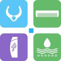 Necklace and Comb Icon vector