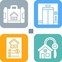 Briefcase and Elevator Icon vector