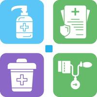 Sanitizer and Receipt Icon vector