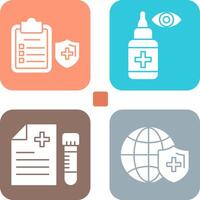 Medical Protection and Eye Icon vector