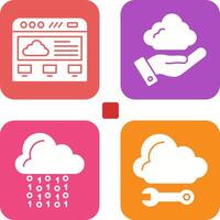 Cloud Comuting and Support Icon vector