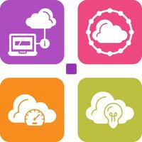 Laptop and Cloud Icon vector