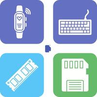 Smart Band and Keyboard Icon vector