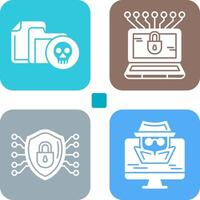 Infected File and Money Hacking Icon vector