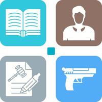 Book and Judge Icon vector