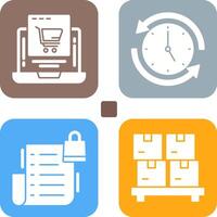 Add to Cart and Run time Icon vector