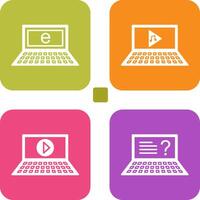 Internet and Play Music Icon vector