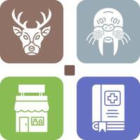 Deer and animal Icon vector
