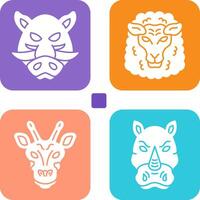 Sheep and Boar Icon vector