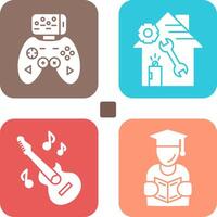 Game Controller and home repair Icon vector