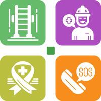 Ladder and Support Icon vector