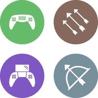 Gaming Console and Arrows Icon vector