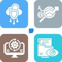 Data Protection and Data Research Icon vector